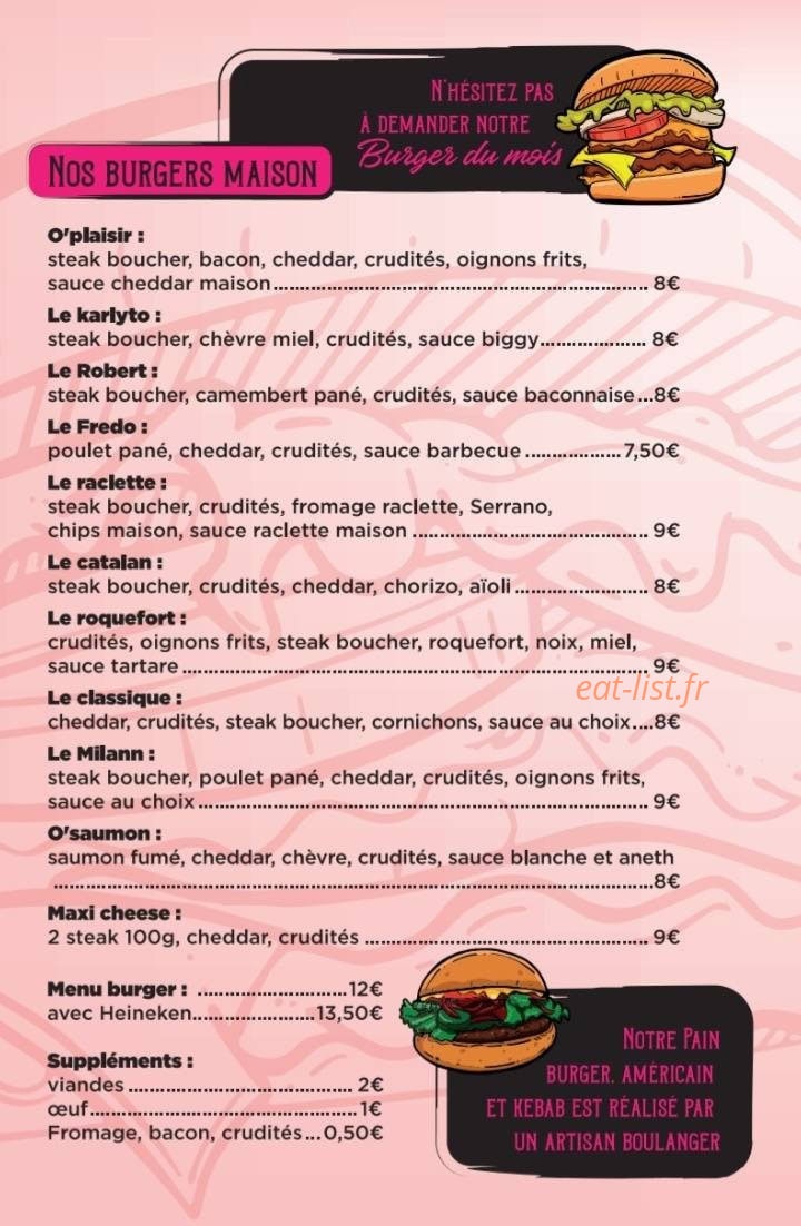 O' Plaisir — carte page 3