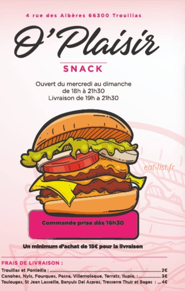 O' Plaisir — carte page 1