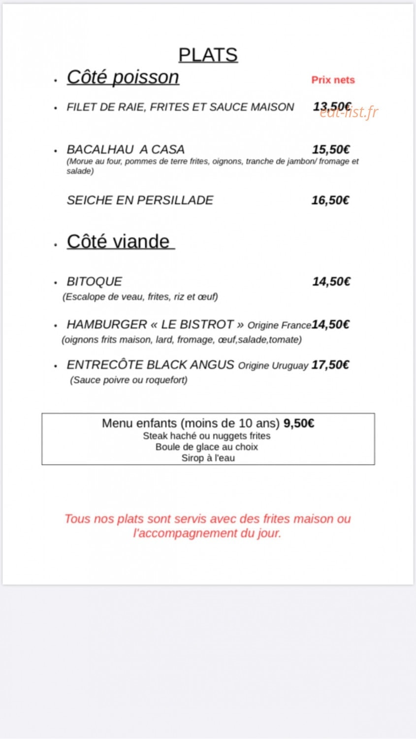 Le bistrot de la gare — carte page 4