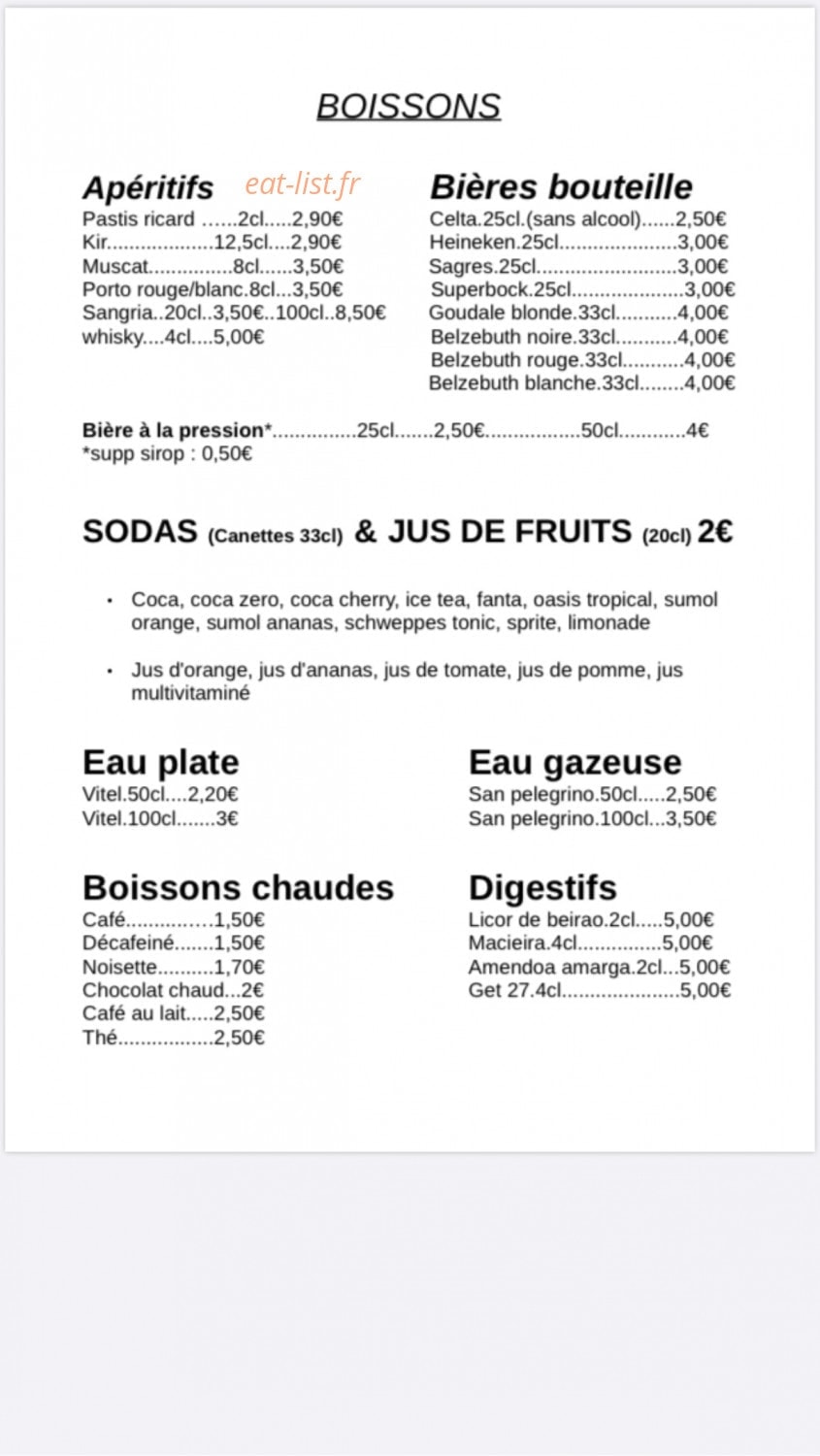 Le bistrot de la gare — carte page 5