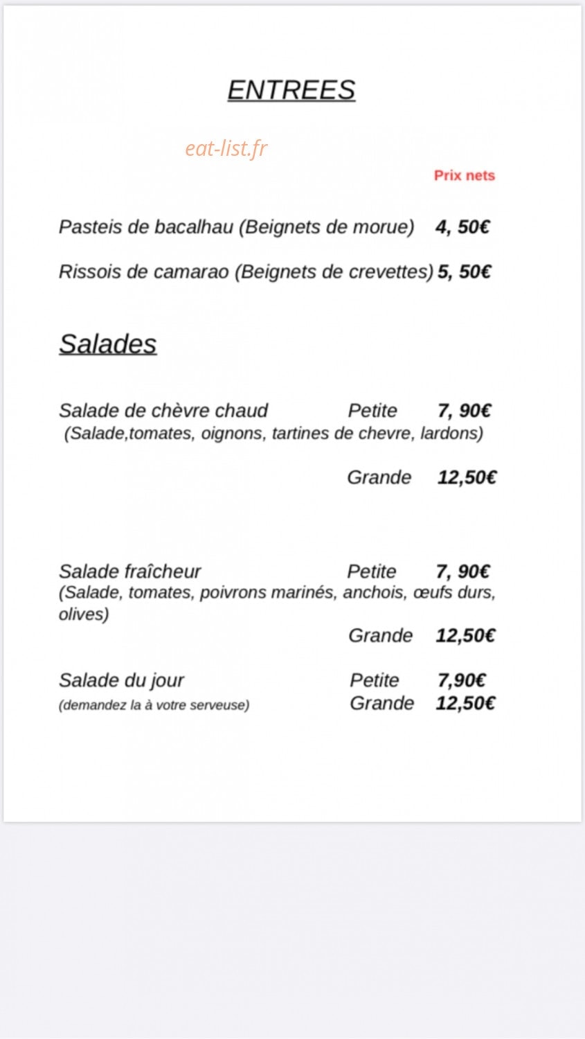 Le bistrot de la gare — carte page 3