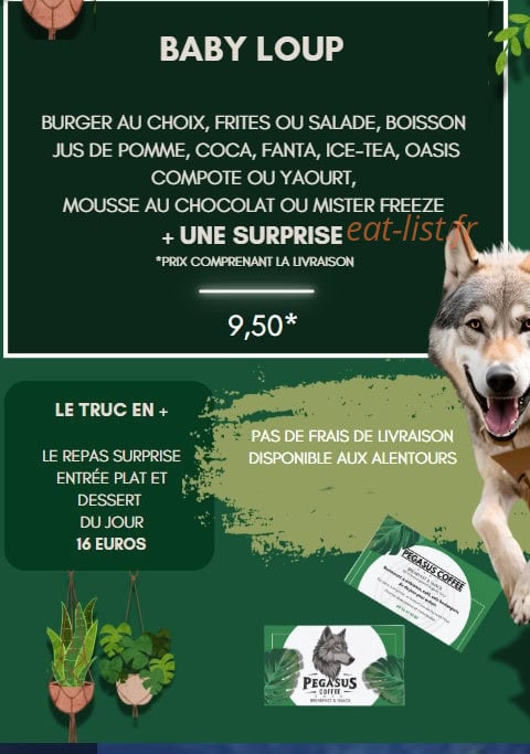 Pegasus Coffee — carte page 2