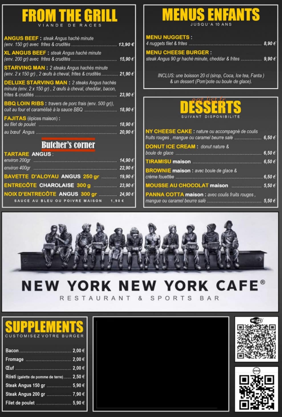 New York New York Café — carte page 2
