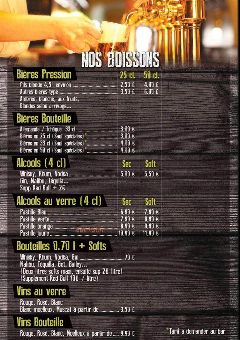 O'Pub — carte page 3