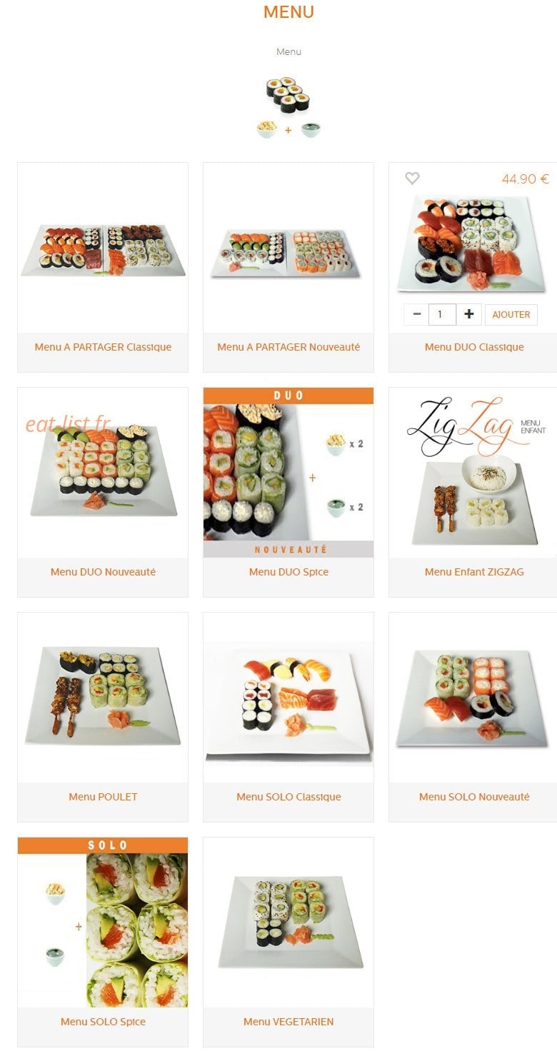 Sushi Sakura Perpignan sud — carte page 14