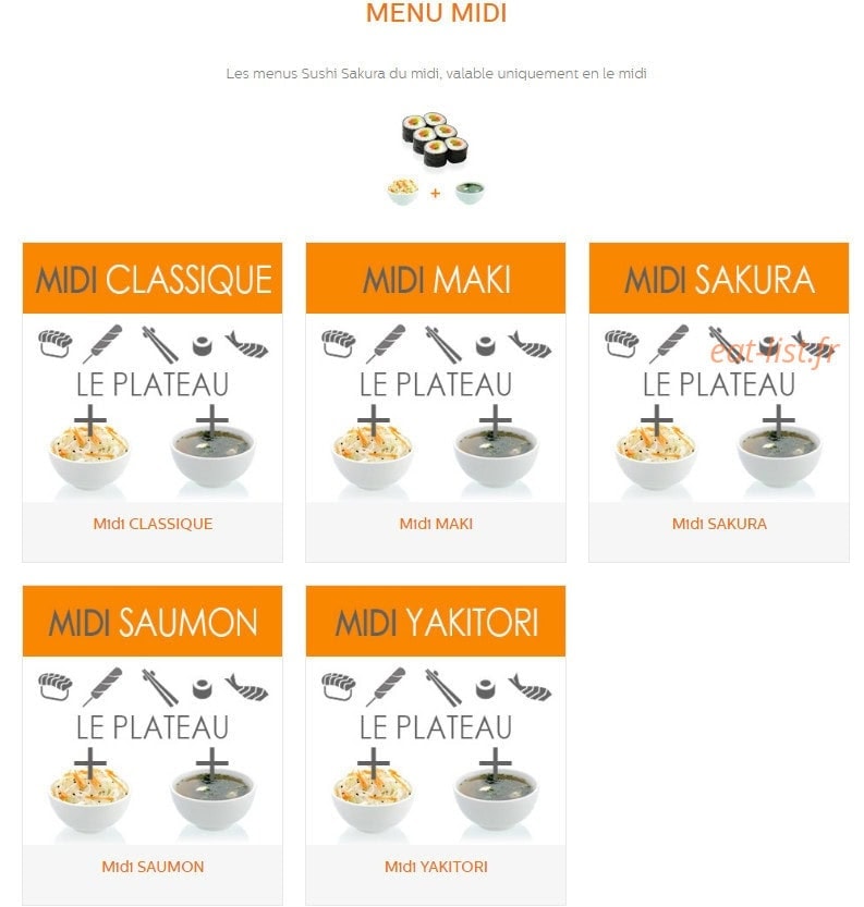 Sushi Sakura Perpignan sud — carte page 15