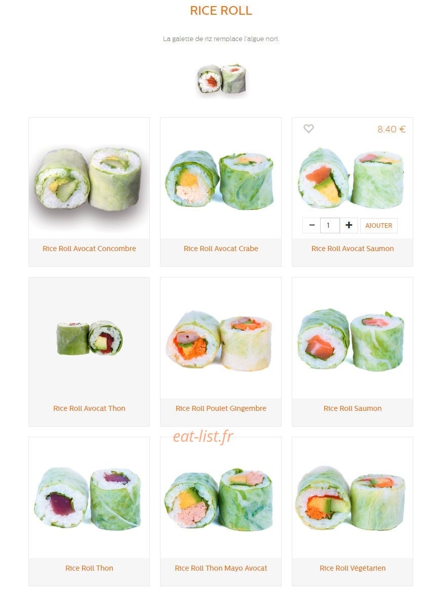 Sushi Sakura Perpignan sud — carte page 20