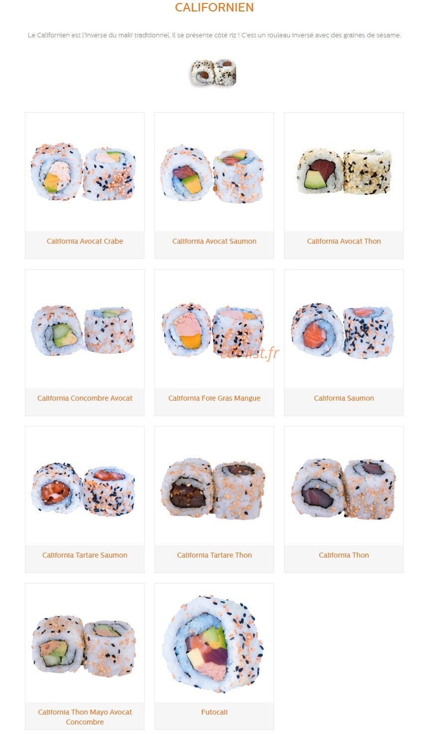 Sushi Sakura Perpignan sud — carte page 5