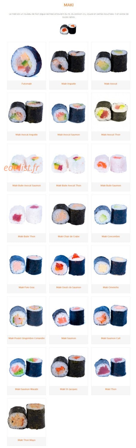 Sushi Sakura Perpignan sud — carte page 13