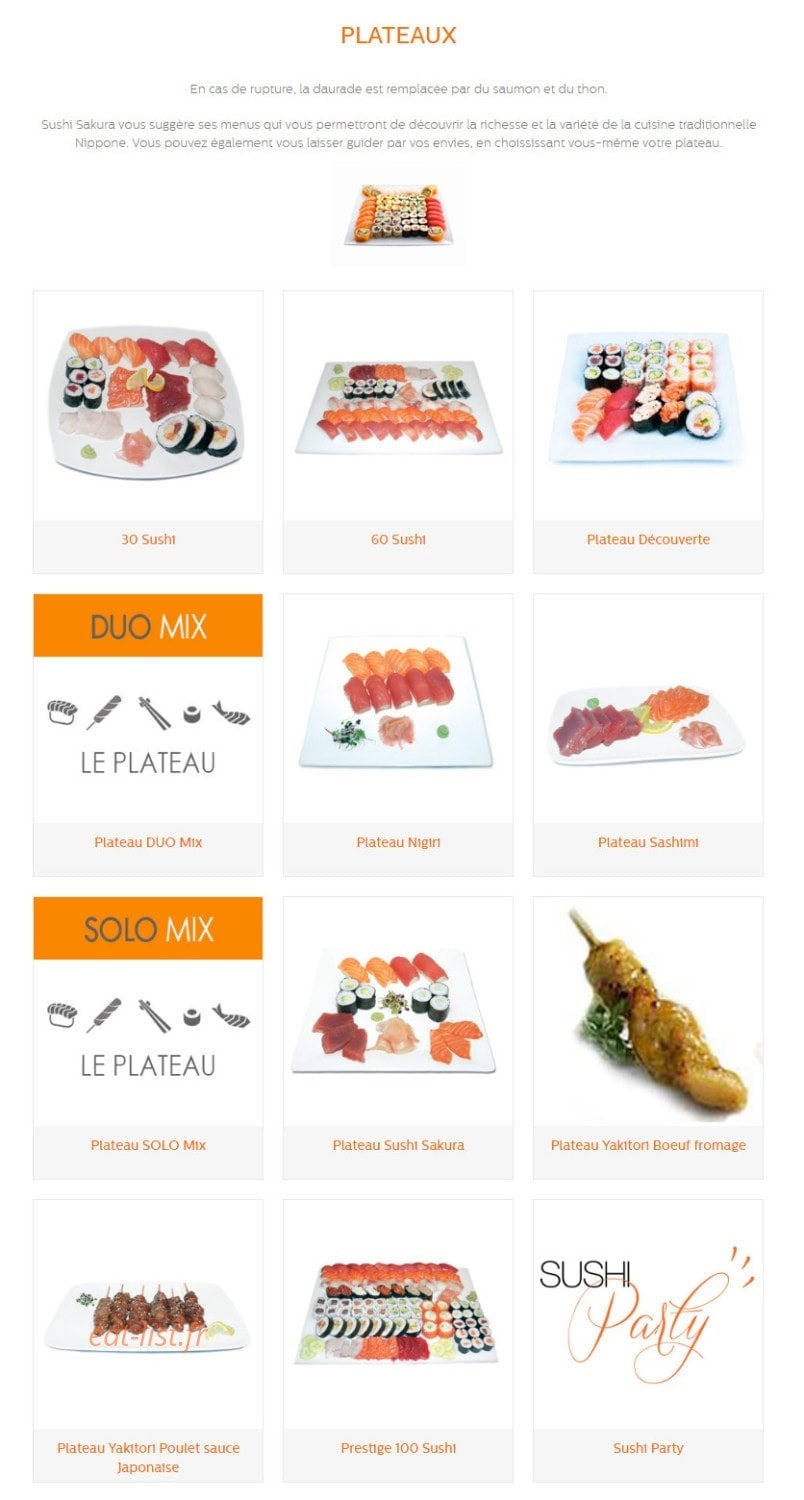 Sushi Sakura Perpignan sud — carte page 17