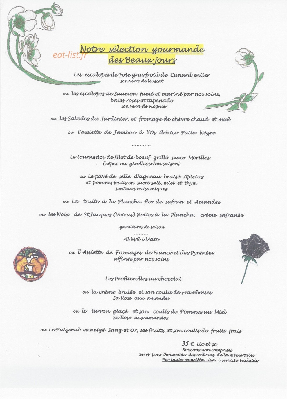 Les Ecureuils — carte page 2