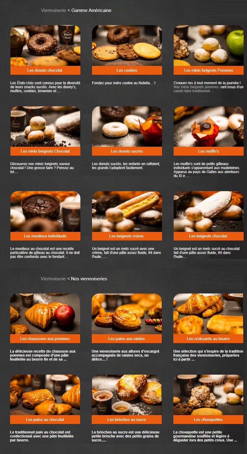 Le Pain du Jour — carte page 1