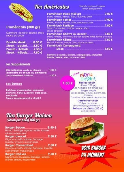 O P'tit Resto "Crousti's" — carte page 4