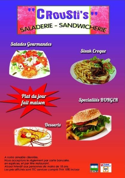 O P'tit Resto "Crousti's" — carte page 1