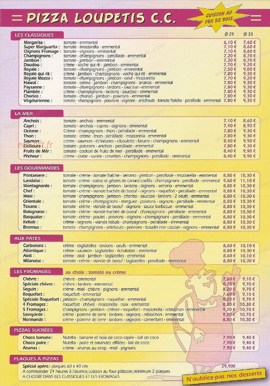 Pizza Loupetis — carte page 3