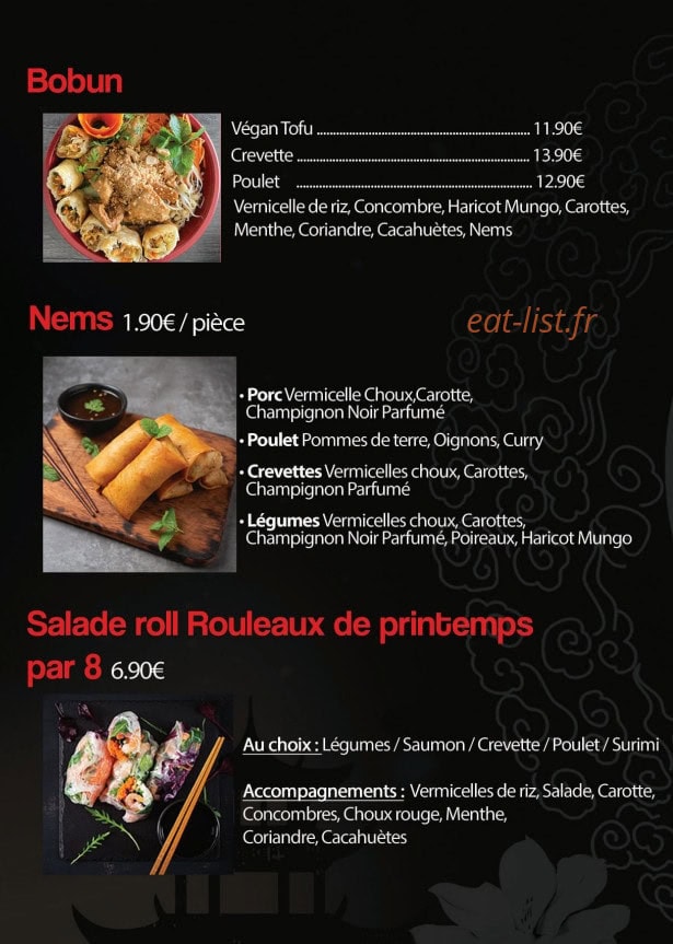 SabaiDee Sushi — carte page 12
