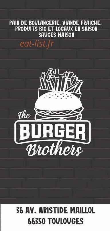 The burger brothers — carte page 1