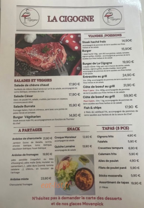 La Cigogne — carte page 1