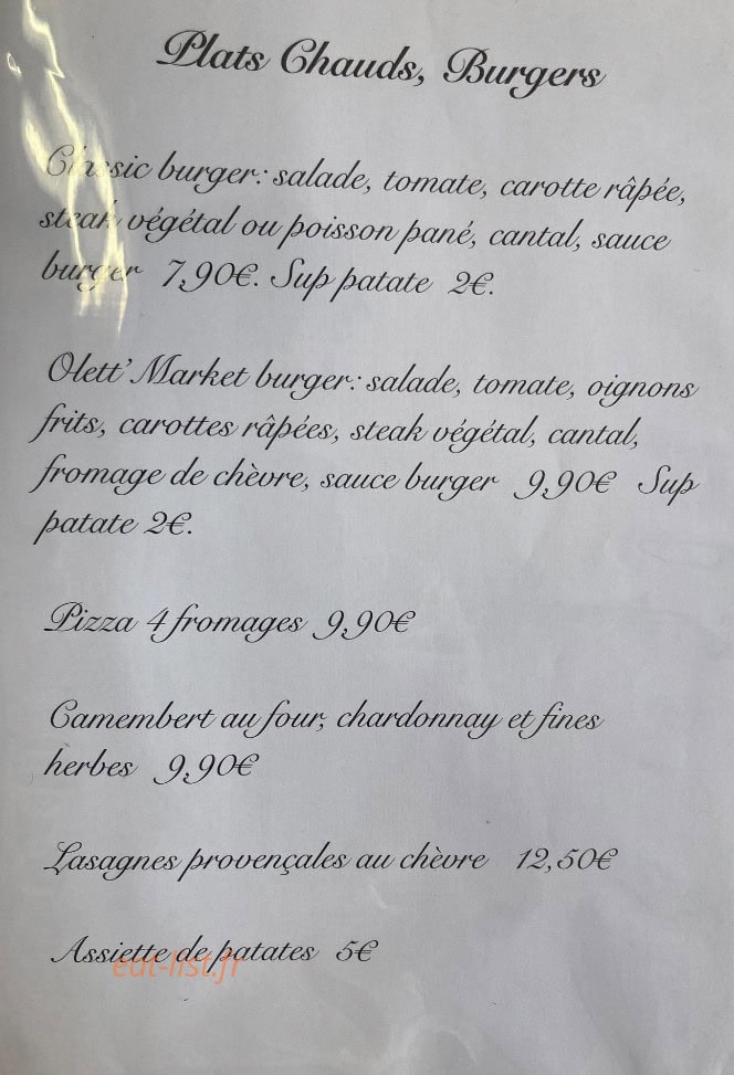 Olett'Market — carte page 2