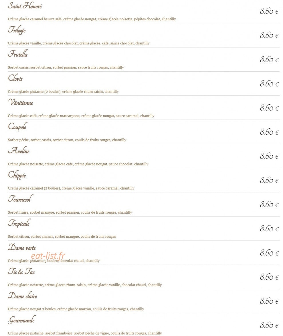 Café restaurant de la Mine — carte page 6