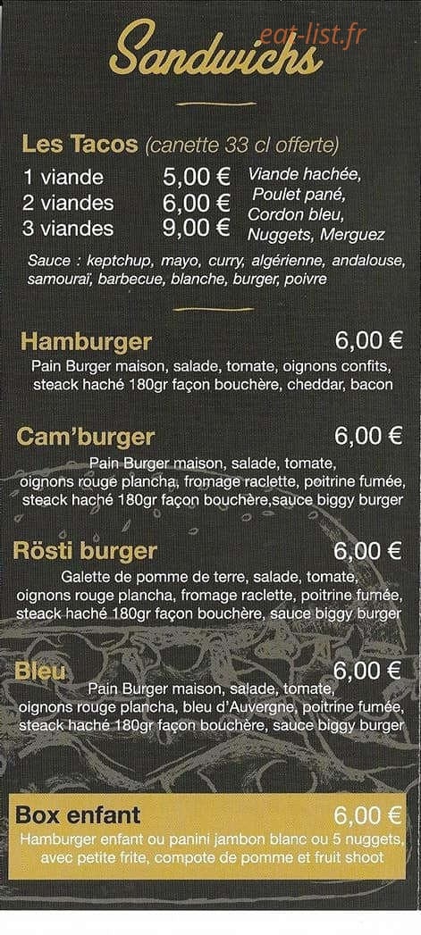 La pizzanaise — carte page 5