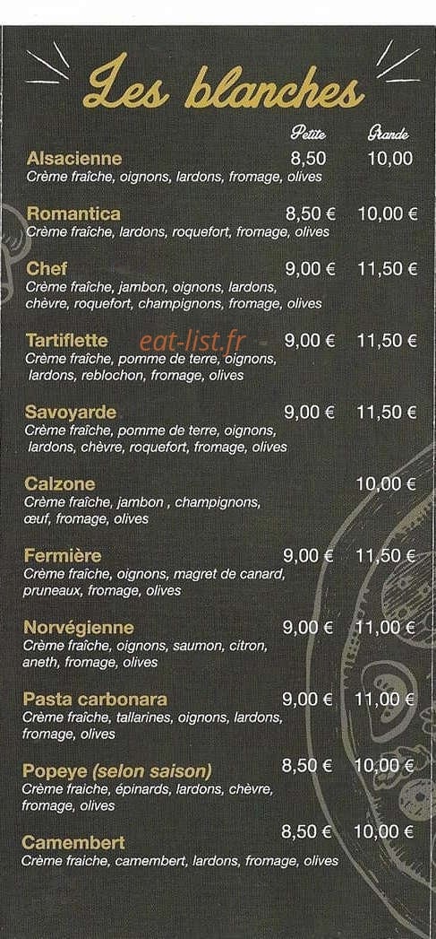 La pizzanaise — carte page 3