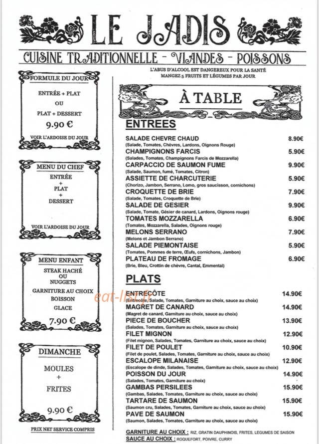 Le Jadis — carte page 1