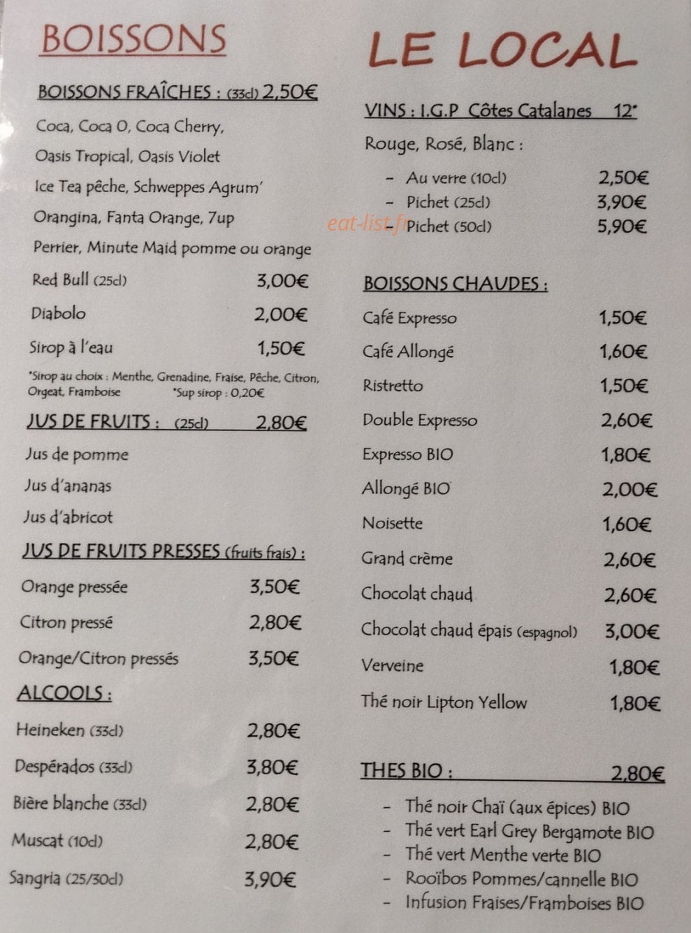 Le local — carte page 5