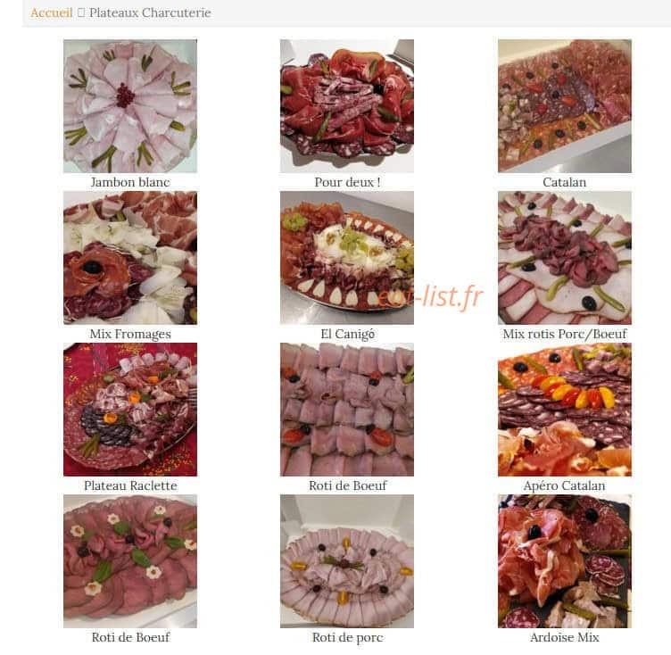 Plateaux Gourmands — carte page 1