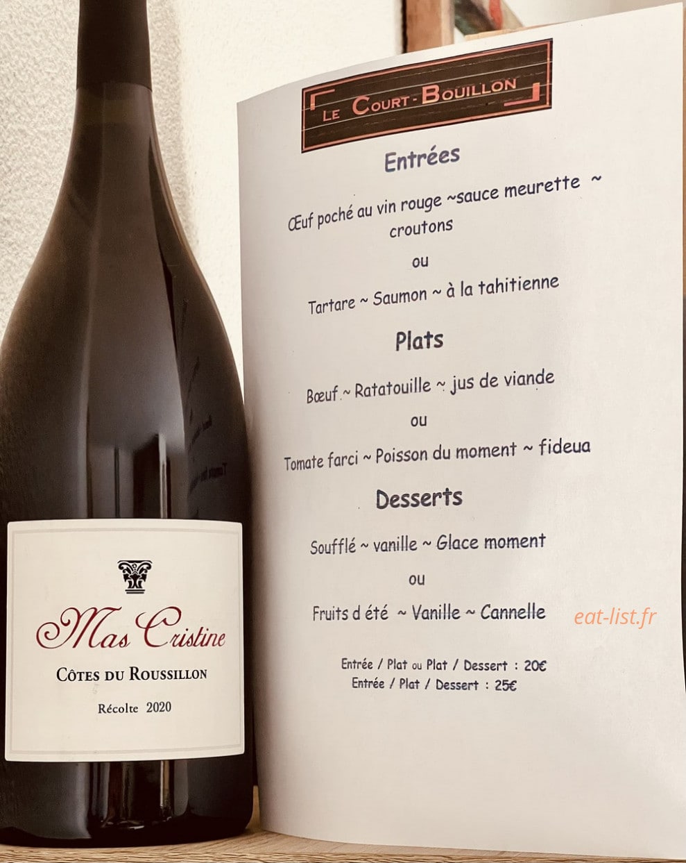 Le Court Bouillon — carte page 1