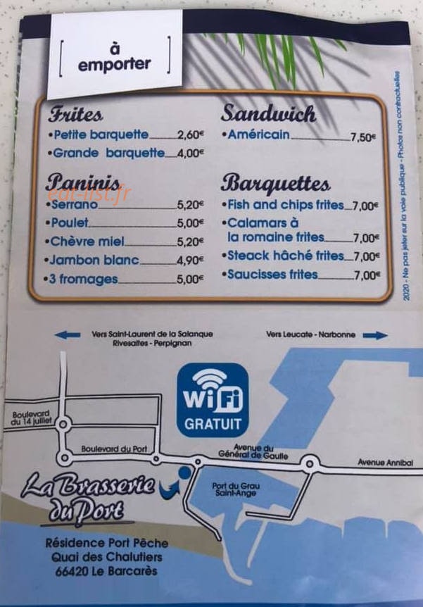 La Brasserie Du Port — carte page 4