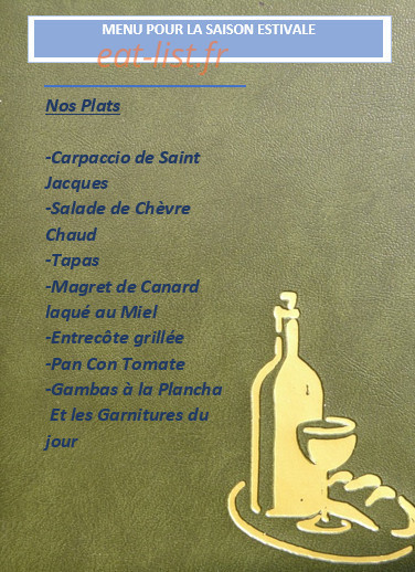 La Brasserie Du Port — carte page 1