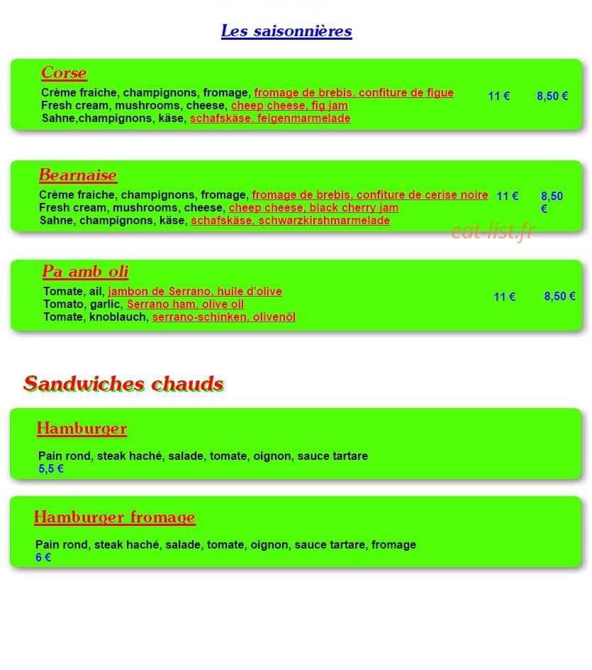 Pizza bellaria — carte page 5