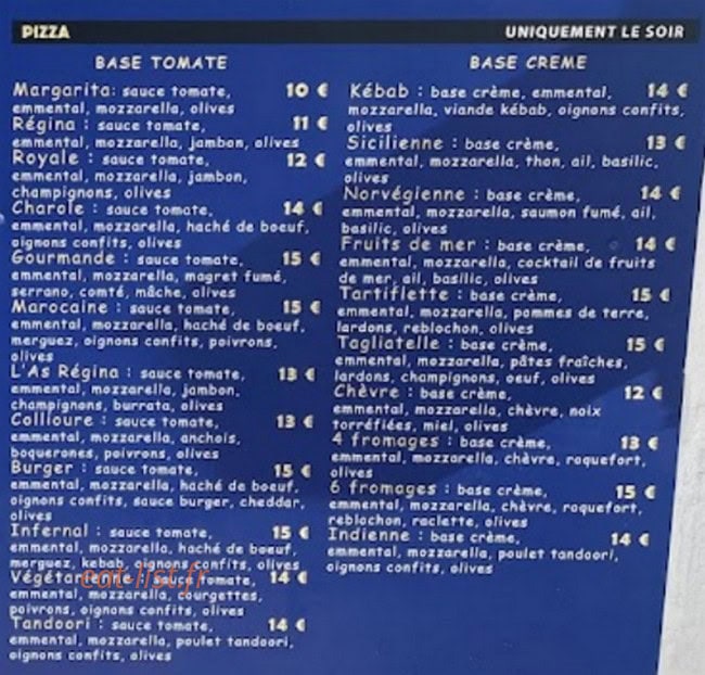O'Nico — carte page 3