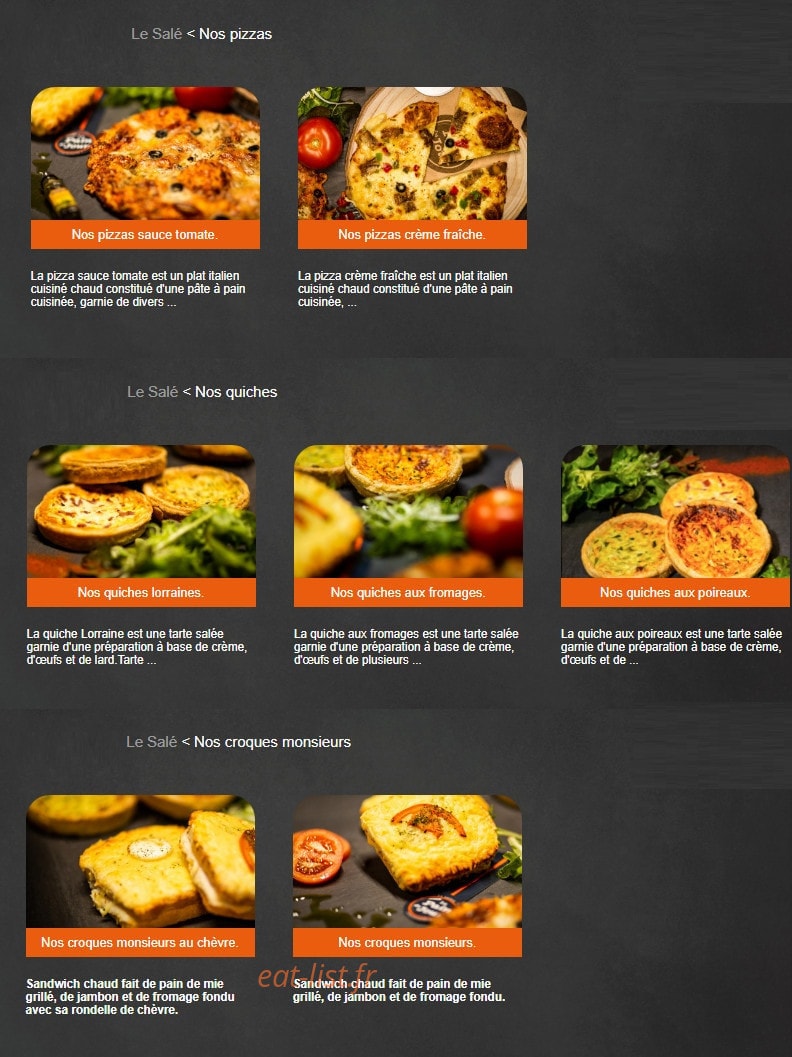 Le Pain du Jour — carte page 4