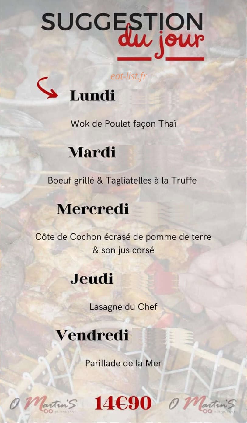 O Martin's — carte page 1