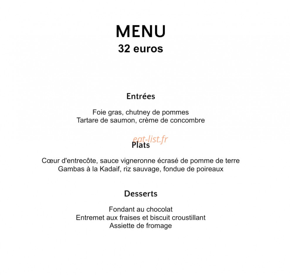 Chez Miro — carte page 1