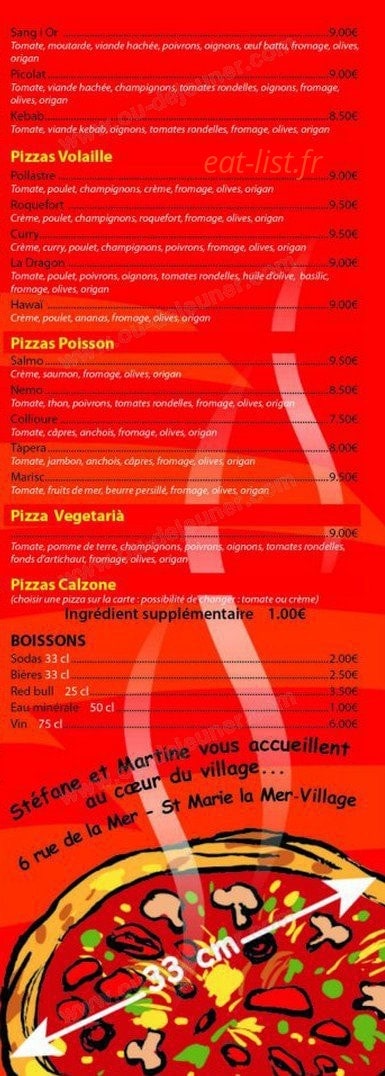 Català Pizza — carte page 3