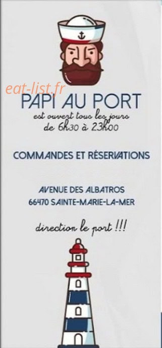 Chez Papi Au Port — carte page 1