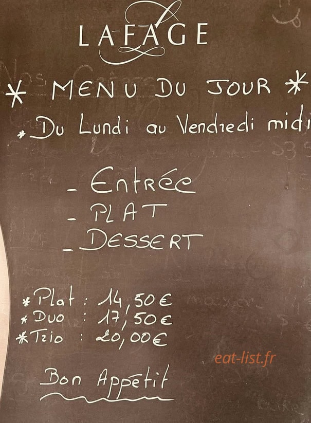 L'Auberge du Ranch — carte page 1