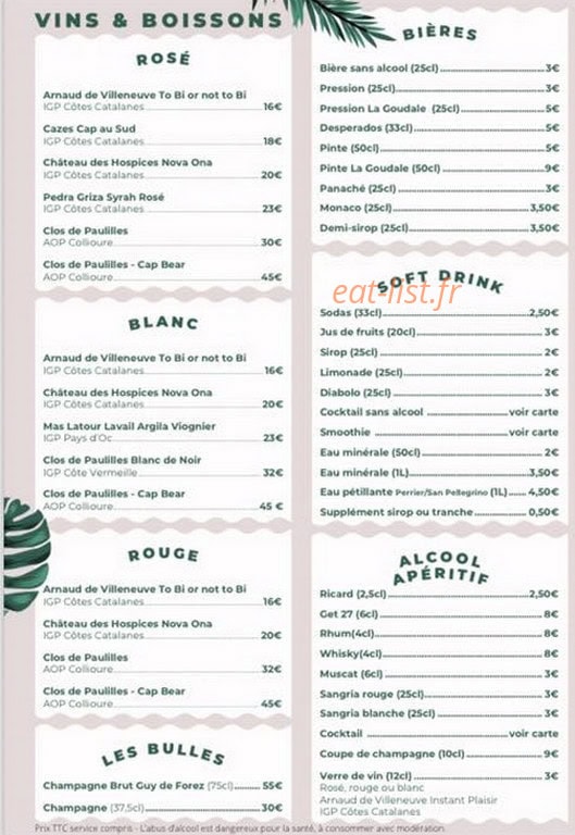 Le Spot — carte page 4