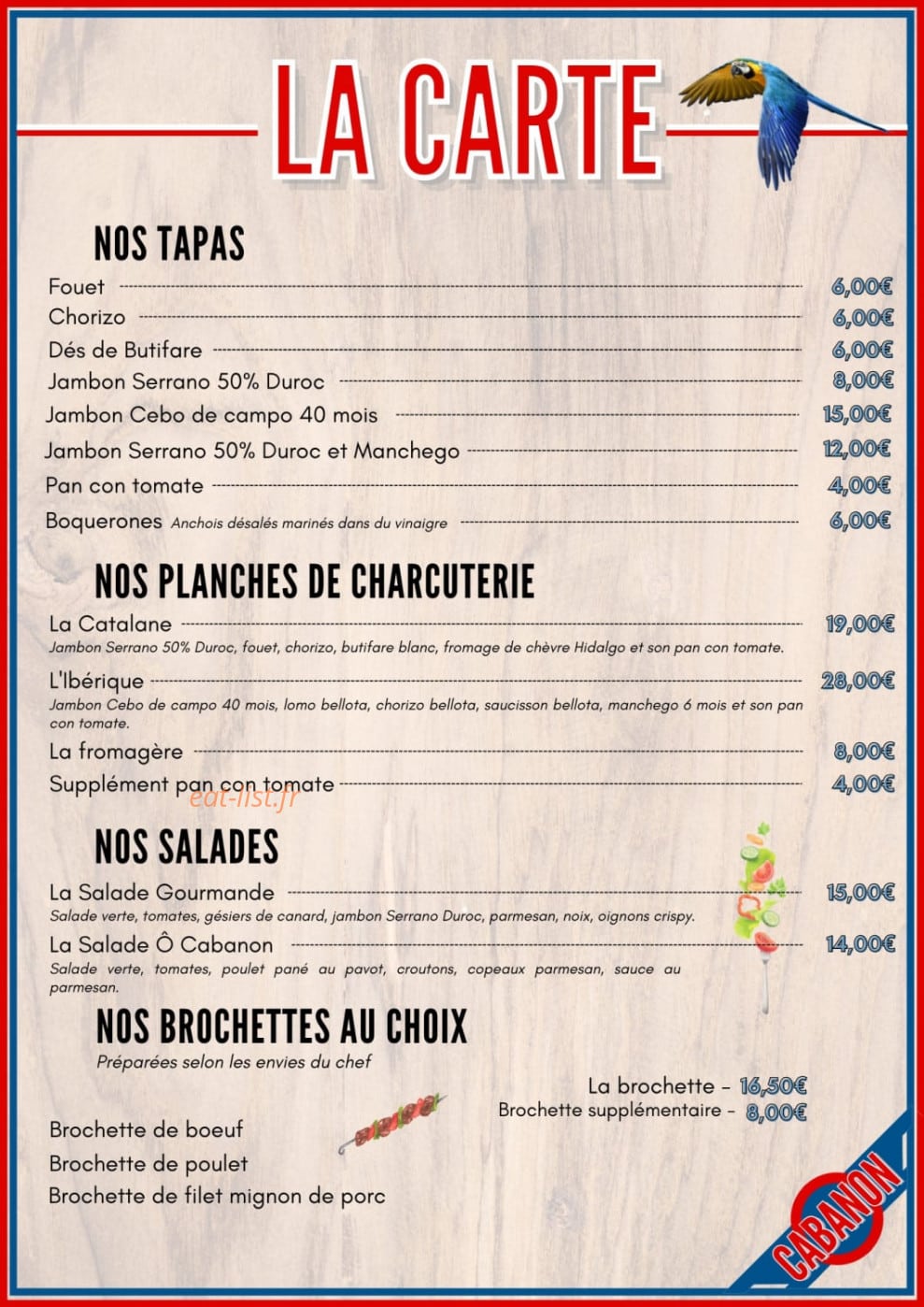 Ô Cabanon — carte page 1