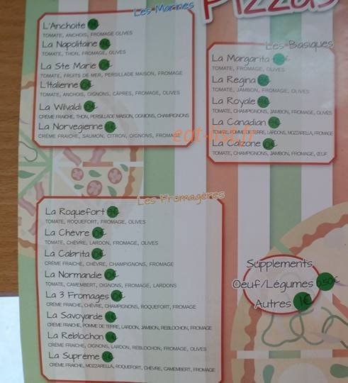 Pizza Ferrer — carte page 2
