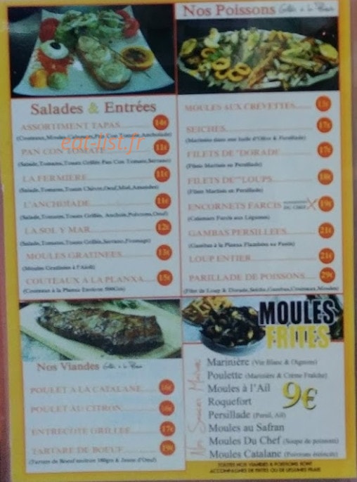Sol y Mar — carte page 2