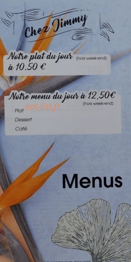 Chez Jimmy — carte page 5