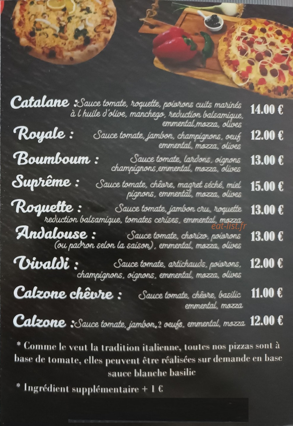 Pizz'Eus — carte page 2