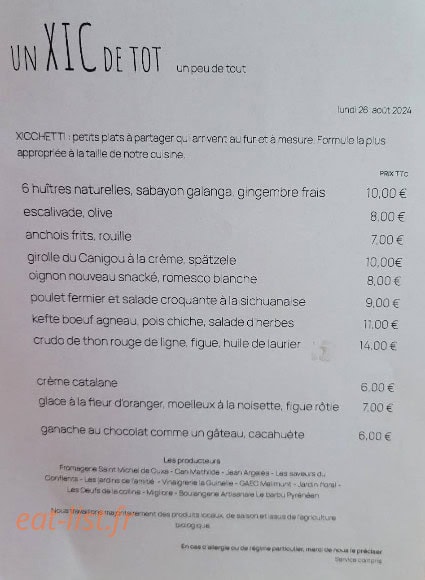 Un XIC de tot — carte page 1