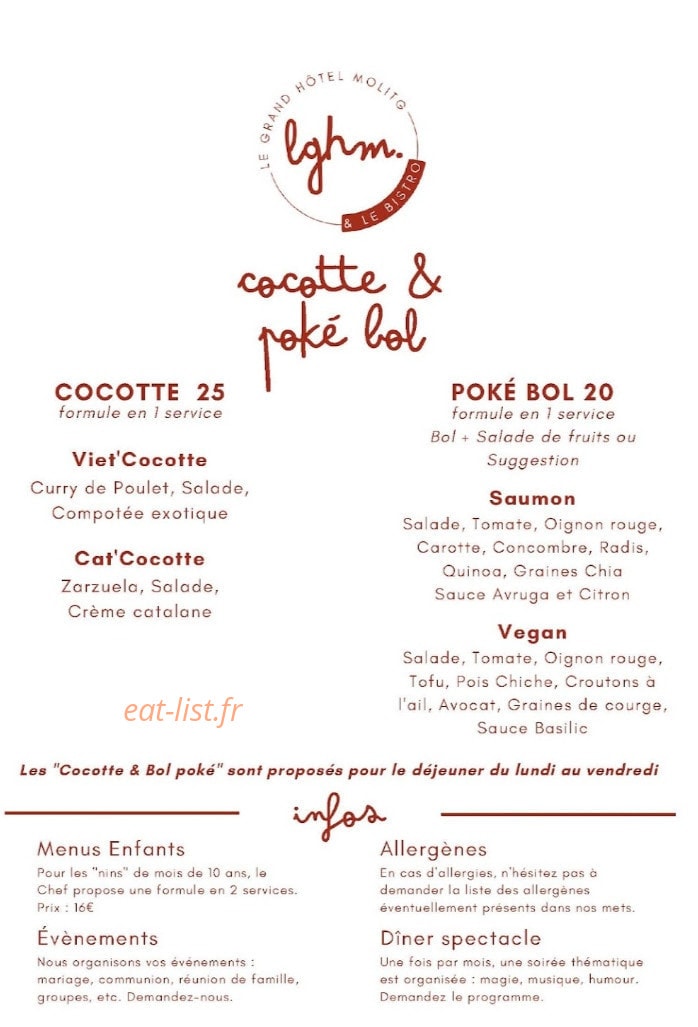 Bistro Casals — carte page 3