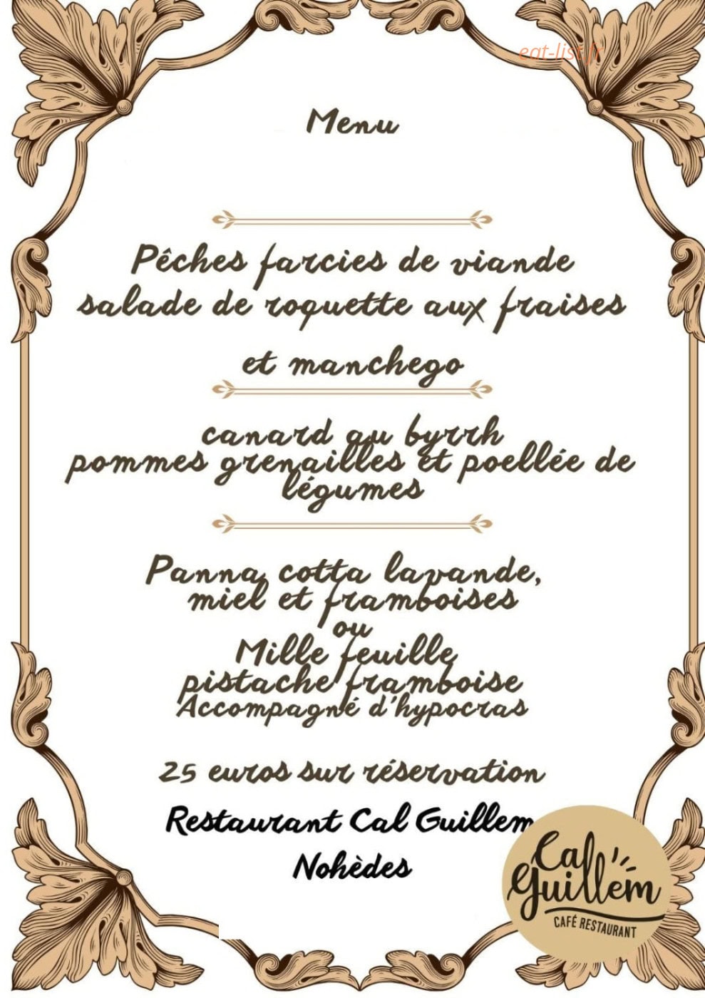 Cal Guillem — carte page 1