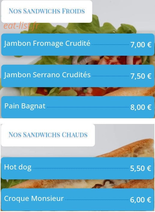 Central Bar — carte page 3